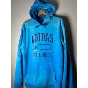 Adidas Mens XL Blue‎ Hoodie Sweatshirt Pullover Tie Dye Athleisure